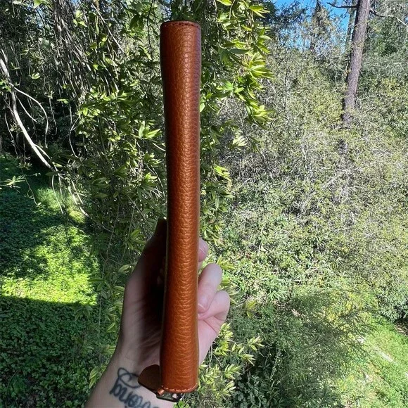 COACH Long Zip-Around Orange Papaya Pebble Leather Wallet w Silver Hardware - Picture 6 of 9